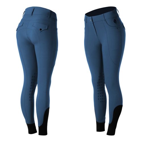Equinavia Women's Annika Womens Silicone Knee Patch Breeches - Galaxy Blue