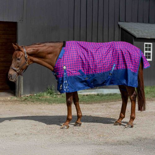 Equinavia Norse Light Weight Turnout Blanket 100g - Galaxy Blue/Pink Flambe