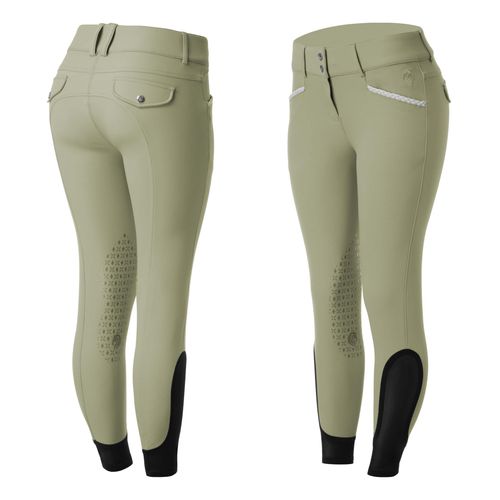 Equinavia Women's Madeleine Knee Patch Breeches - Light Olive