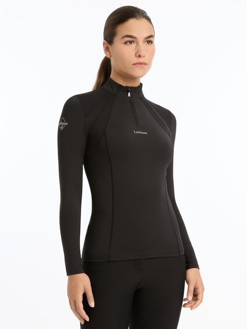 LeMieux Women's Mia Mesh Long Sleeve Base Layer - Black