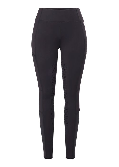 SALE RACK: Kerrits Women's Thermo Tech 2.0 Extended Grip Tights - Large - Black/Black
