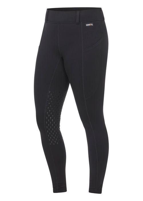 BARN BUSTER: Kerrits Women's Flex Lite Knee Patch Tights - X Large - Black
