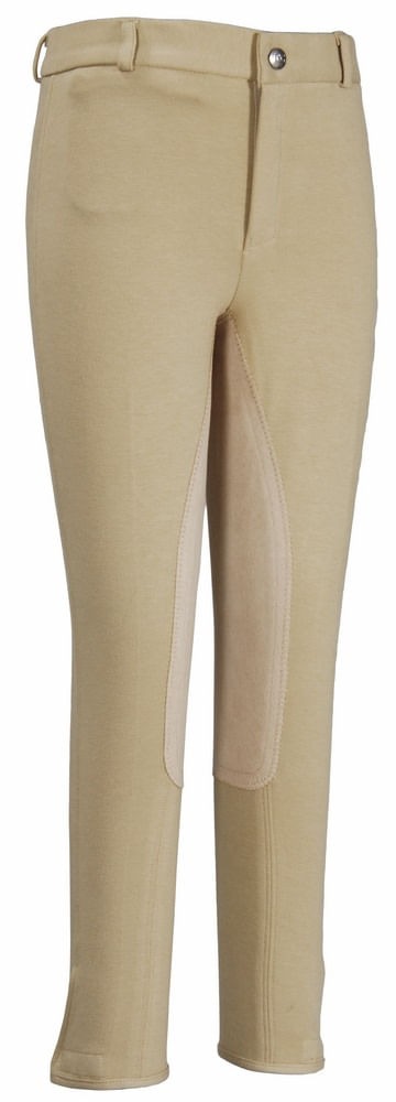 OVERSTOCK: TuffRider Kids' Cotton Full Seat Breeches - 12 Regular - Light Tan