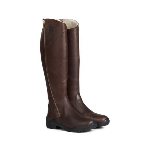 OVERSTOCK: Horze Women's Aspen Winter Tall Boots - 39 Short Wide - Dark Brown