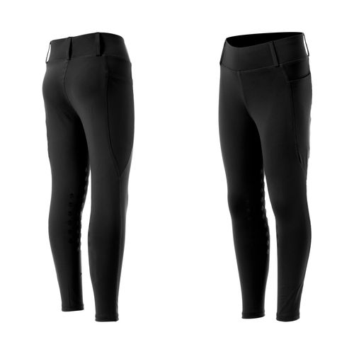 OVERSTOCK: Equinavia Kids' Classic Knee Patch Riding Tights - X Small - Black