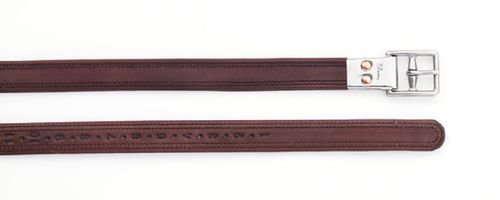 SALE RACK: Pessoa Covered Leather Clasp End Leathers - 1in x 54in - Dark Brown