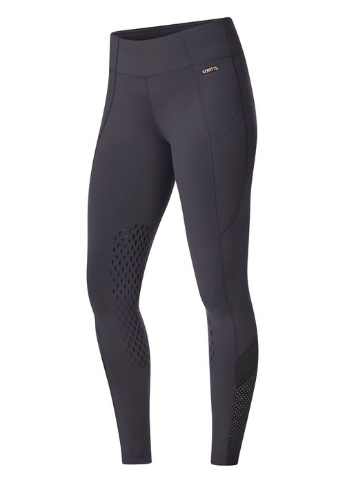 BARN BUSTER: Kerrits Women's Free Style Knee Patch Pocket Tights - Small - Cinder