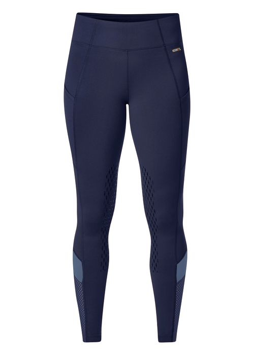 SALE RACK: Kerrits Women's Free Style Knee Patch Pocket Tights - Small - Galaxy Blue/Blue Moon