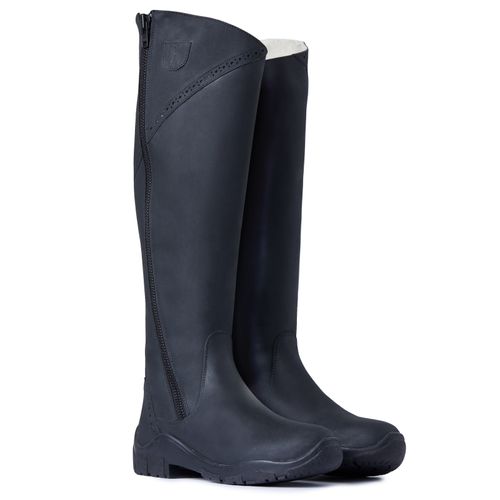 OVERSTOCK: Horze Women's Aspen Winter Tall Boots - 37 Short Wide - Black