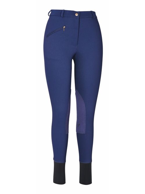 OVERSTOCK: TuffRider Women's Ribb Knee Patch Breeches - 32 Regular - Navy