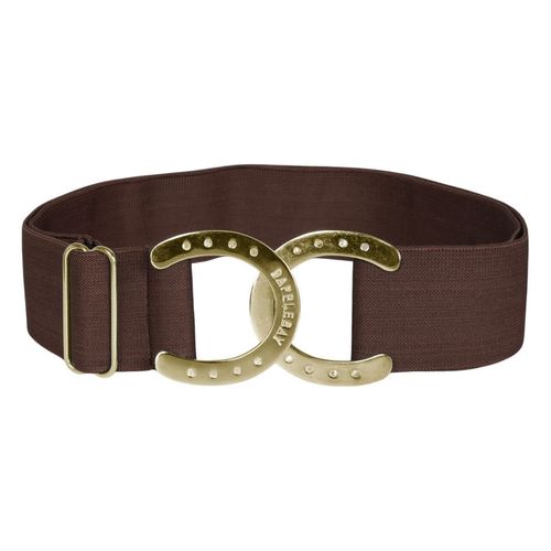 Dapplebay Women's Horse Shoe Belt - Chocolate/Gold