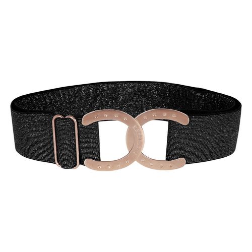 Dapplebay Women's Glitter Belt - Black/Rosegold