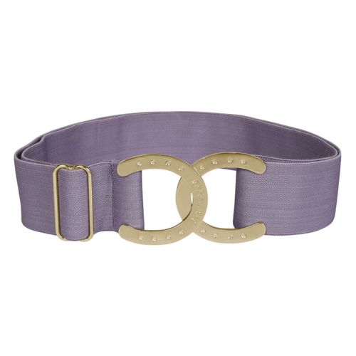 Dapplebay Women's Horse Shoe Elastic Belt - Lavender/Gold
