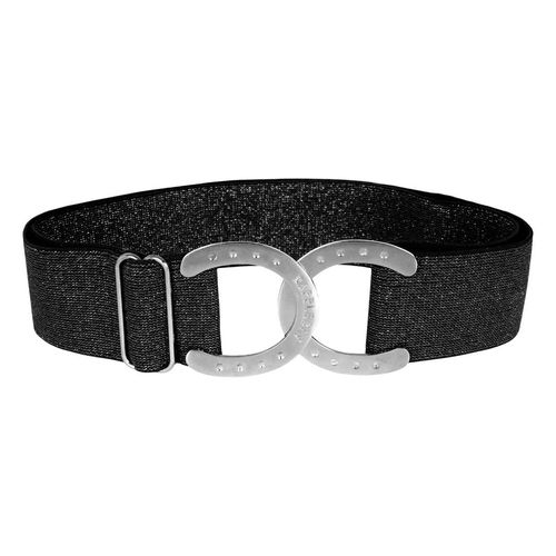 Dapplebay Women's Glitter Belt - Black/Silver