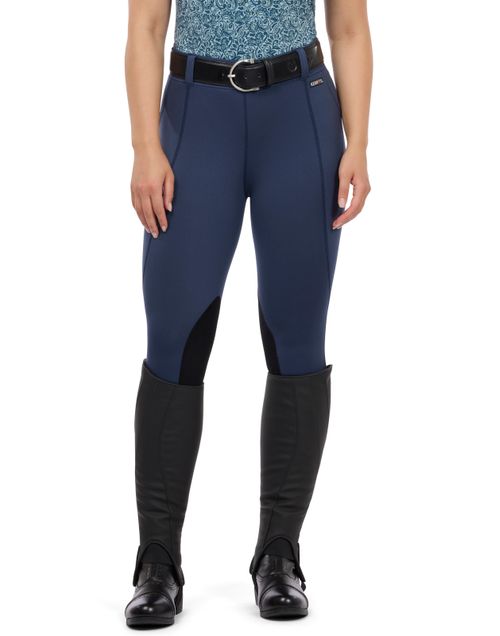 Kerrits Women's Performance Knee Patch Pocket Tights - Stormy Blue