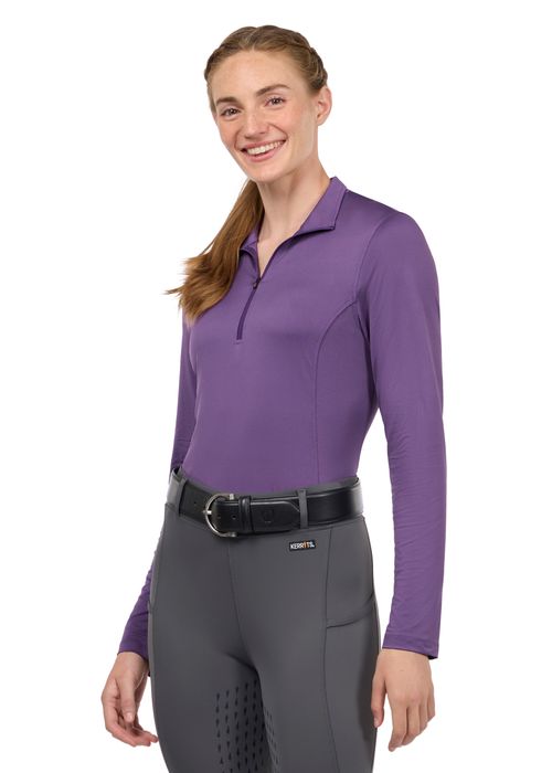 Kerrits Women's Ice Fil Lite Long Sleeve Shirt Solid - Purple