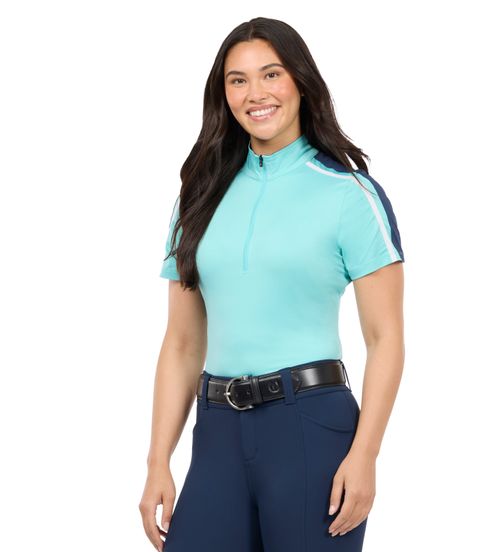 Kerrits Women's Agility Solid Coolcore Short Sleeve Shirt - Turquoise