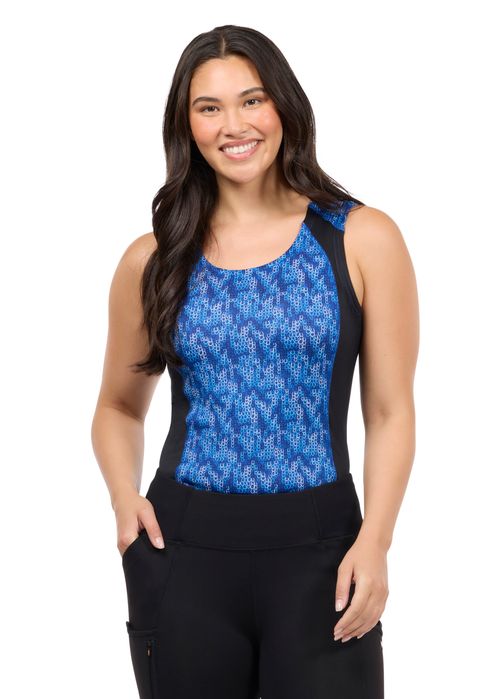 Kerrits Women's Equibreeze Print Ice Fil Tank - Oasis Lucky Cascade