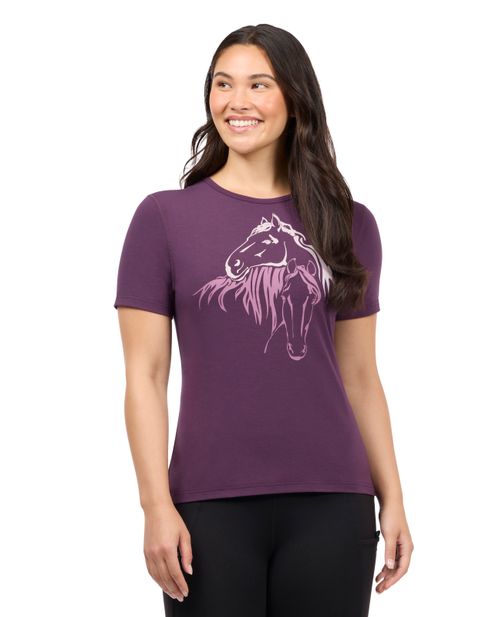 Kerrits Women's Equine Embrace Tee - Velvet Plum