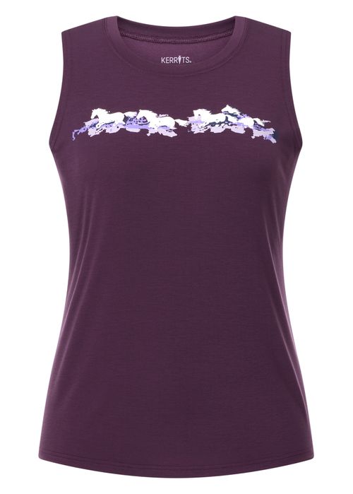 Kerrits Women's Horse Mirage Tank - Velvet Plum