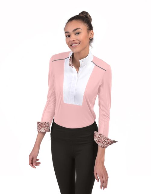 READY TO SHIP: Chestnut Bay Women's SkyCool Liberty Long Sleeve Show Shirt - X Large - Blush