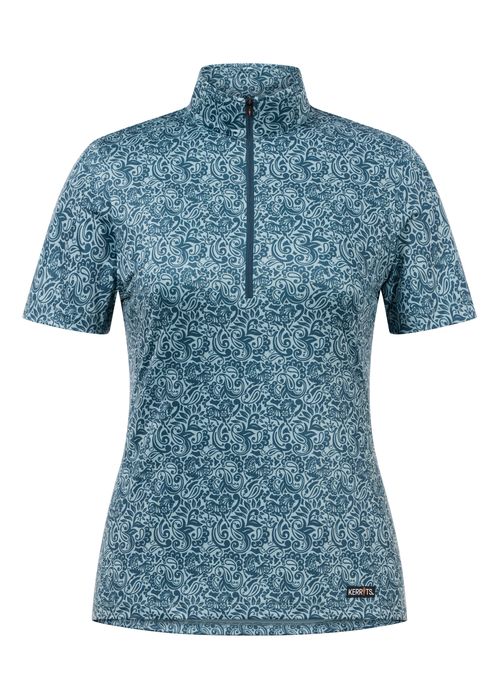 Kerrits Women's Play It Print Coolcore Short Sleeve Shirt - Jasper Posh Paisley