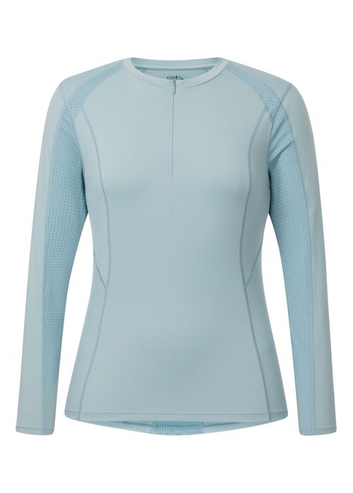 Kerrits Women's Precision Long Sleeve Zip Crew Tech Top - Shoreline