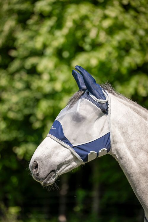Horseware Shield Fly Mask - Navy/Silver