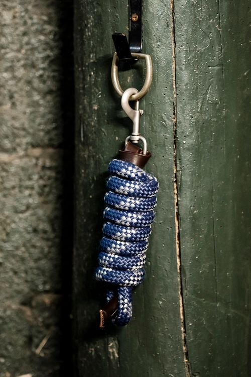 Horseware Lead Rope - Navy/Brown/Silver