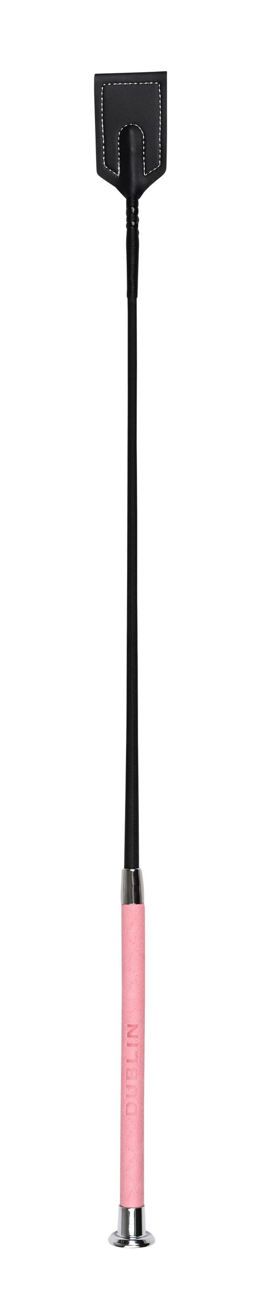 Dublin Fancy Stitch Leather Crop - Pink