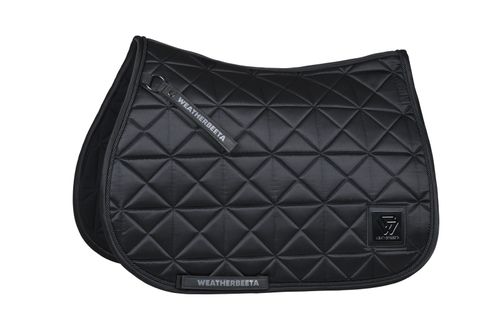 Weatherbeeta Satin Luxe Air-Tec Euro Jump Shaped Saddle Pad - Black
