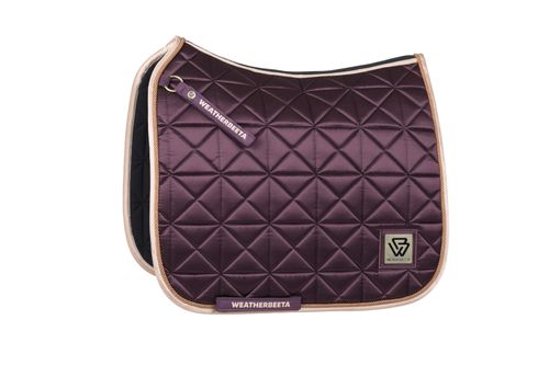 Weatherbeeta Satin Luxe Air-Tec Dressage Saddle Pad - Chocolate