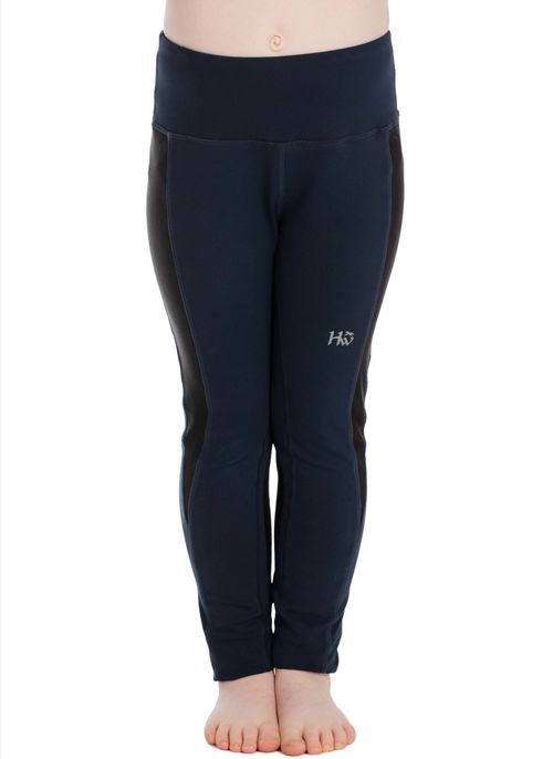 SALE RACK: Horseware Kids' Knee Patch Riding Tights - 11-12 years - Dark Navy