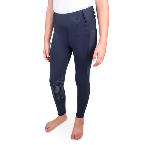 OVERSTOCK: Equistar Kids' Active Rider Performance Tights - Large - Navy
