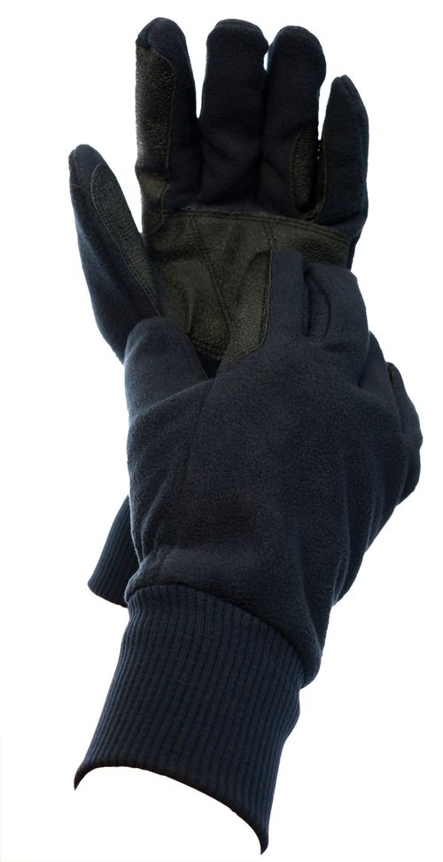 BARN BUSTER: Dublin Everyday Showerproof Polar Fleece Riding Gloves - X Large - Black
