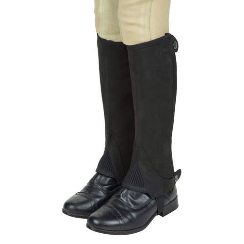 BARN BUSTER: TuffRider Kids' Saratoga Synthetic Half Chaps - Small - Black