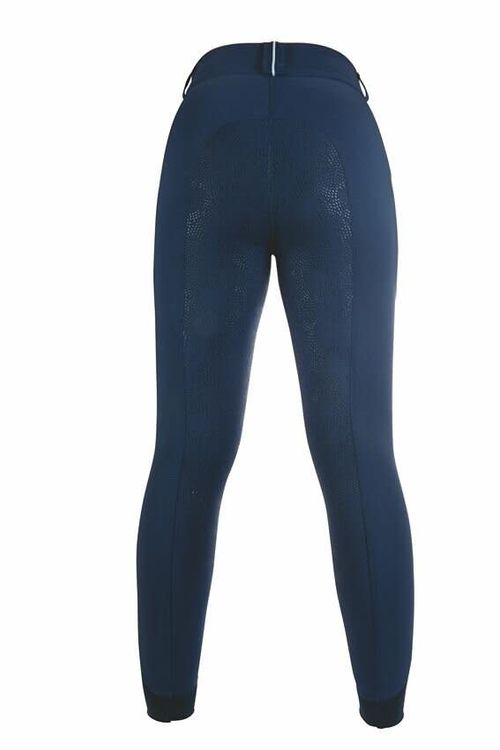 BARN BUSTER: HKM Kids' Comfort Style Silicone Full Seat Breeches - 13-14 years - Deep Blue