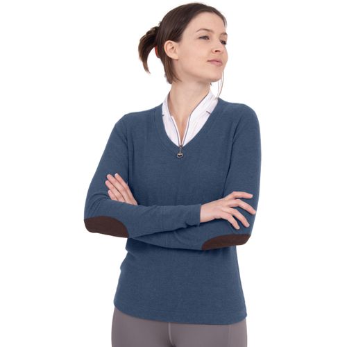 READY TO SHIP: Chestnut Bay Women's Rider Lounge V Neck - X Small - Indigo Heather