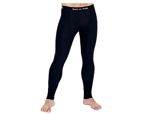 OVERSTOCK: Back on Track Men's Long Johns Polypropylene - XX Large - Black