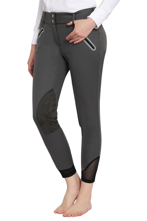 BARN BUSTER: TuffRider Women's Yeti Soft Shell Knee Patch Breeches - 28 Regular - Charcoal