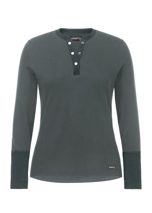 BARN BUSTER: Kerrits Women's Hot To Trot Thermal Henley - XX Small - Sagestone