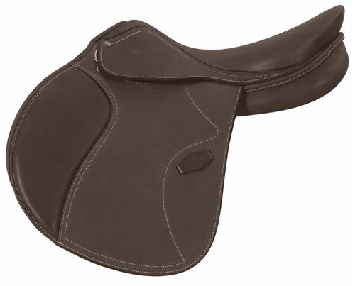READY TO SHIP: Henri de Rivel Lumina Close Contact Saddle - 17.5 Wide - Havana