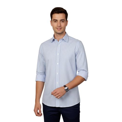 TuffRider Men's Adey Striped Shirt - Light Blue