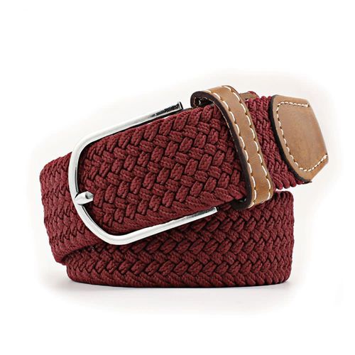 TuffRider FlexiFit  Stretch Braided Riding Belt - Wine Red