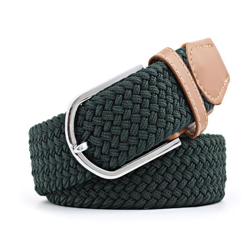 TuffRider FlexiFit  Stretch Braided Riding Belt - Dark Green
