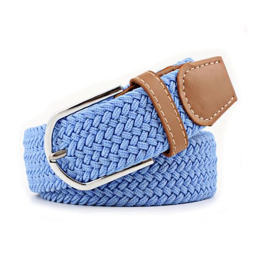 TuffRider FlexiFit  Stretch Braided Riding Belt - Sky Blue