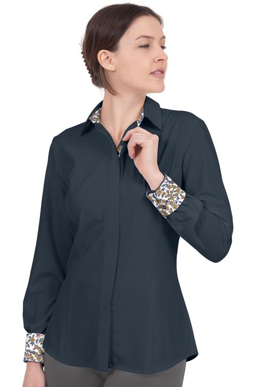 Chestnut Bay Women's Riverton Western Show Shirt - Indigo