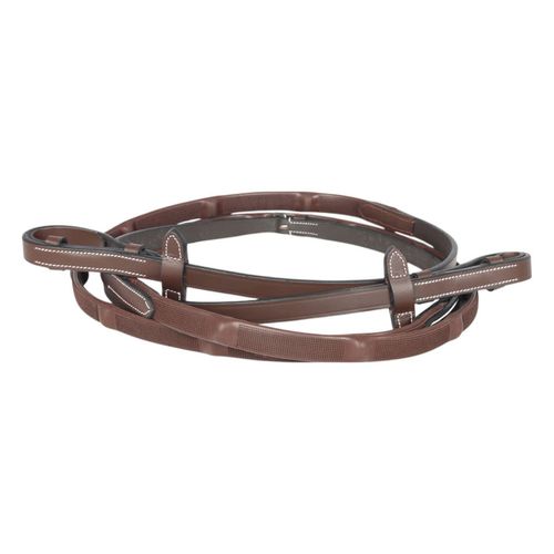 Henri de Rivel GripX Ergo Wide Rubber Reins - Australian Nut