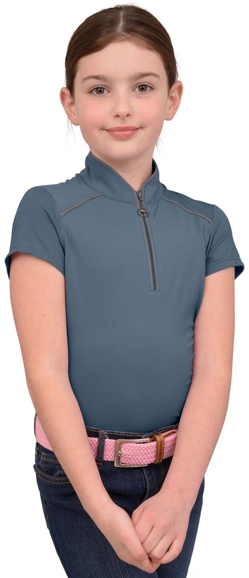 Chestnut Bay Kids' Performance Rider SkyCool Sport Short Sleeve Shirt - Mirage