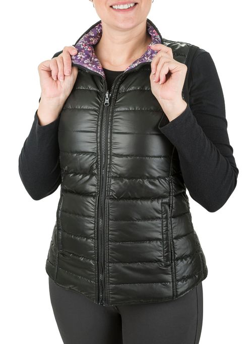 BARN BUSTER: TuffRider Women's Combination Reversible Vest - Small - Black/Floral